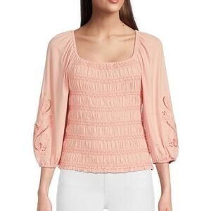 NWT Cupio peach viscose puffy sleeve top